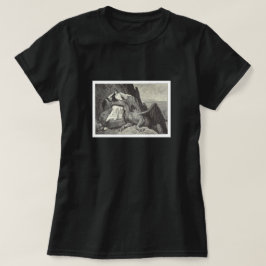 De middeleeuwse prinses en haar draak t-shirt