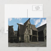 De middeleeuwse Scène van de Straat - 3 Briefkaart (Voorkant / Achterkant)