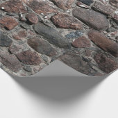 De middeleeuwse textuur van de steenmuur ondergron cadeaupapier (Hoek)