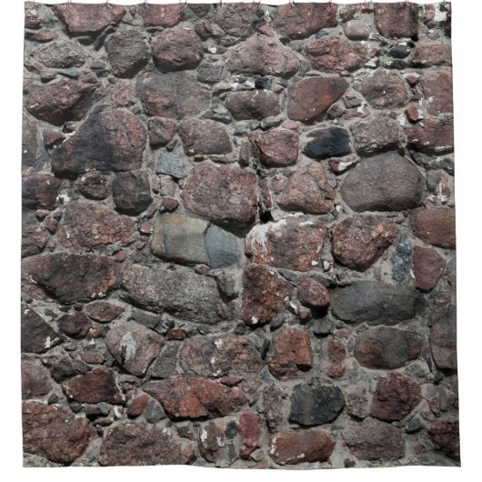 De middeleeuwse textuur van de steenmuur ondergron douchegordijn (Voorkant)