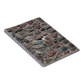 De middeleeuwse textuur van de steenmuur ondergron notitieboek (Rechterzijde)