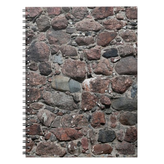 De middeleeuwse textuur van de steenmuur ondergron notitieboek (Voorkant)