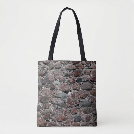 De middeleeuwse textuur van de steenmuur ondergron tote bag (Voorkant)