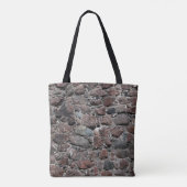 De middeleeuwse textuur van de steenmuur ondergron tote bag (Achterkant)