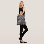 De middeleeuwse textuur van de steenmuur ondergron tote bag (Op model)