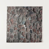 De middeleeuwse textuur van de steenmuur ondergron wandkleed (Voorkant (horizontaal))