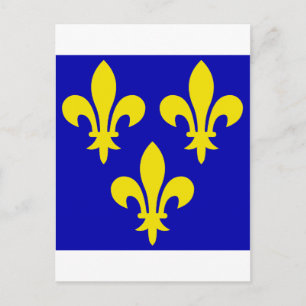 De middeleeuwse vlag van Frankrijk Briefkaart