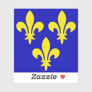 De middeleeuwse vlag van Frankrijk Sticker