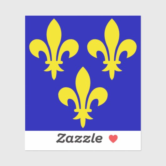 De middeleeuwse vlag van Frankrijk Sticker (Vel)