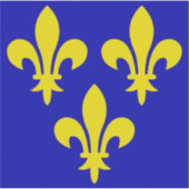 De middeleeuwse vlag van Frankrijk Sticker (Voorkant)