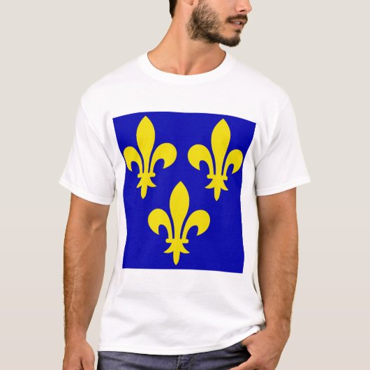 De middeleeuwse vlag van Frankrijk T-shirt (Voorkant)