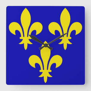 De middeleeuwse vlag van Frankrijk Vierkante Klok