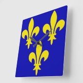 De middeleeuwse vlag van Frankrijk Vierkante Klok (Hoek)