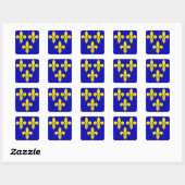 De middeleeuwse vlag van Frankrijk Vierkante Sticker (Vel)
