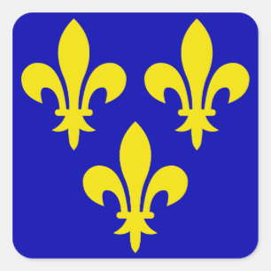 De middeleeuwse vlag van Frankrijk Vierkante Sticker