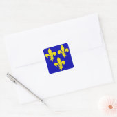 De middeleeuwse vlag van Frankrijk Vierkante Sticker (Envelop)