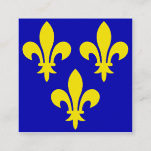 De middeleeuwse vlag van Frankrijk Vierkante Visitekaartje