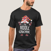 De middelste gnoom boom licht buffel geruite kerst t-shirt (Voorkant)