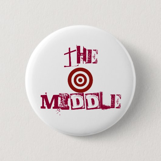 DE MIDDEN-BUTTON 2 RONDE BUTTON 5,7 CM (Voorkant)