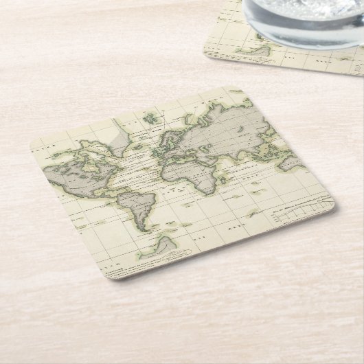 De middenbarometer kartonnen onderzetters (Schuin)