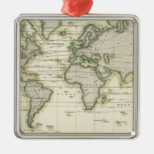 De middenbarometer metalen ornament