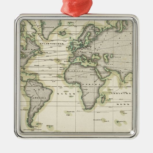 De middenbarometer metalen ornament (Voorkant)