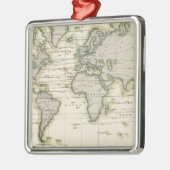 De middenbarometer metalen ornament (Links)