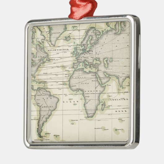 De middenbarometer metalen ornament (Links)