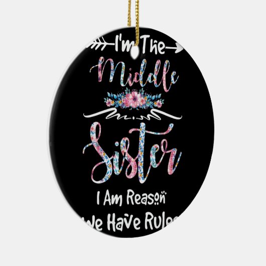 De middenzuster die ik ben omdat we regels hebben. keramisch ornament (Rechts)