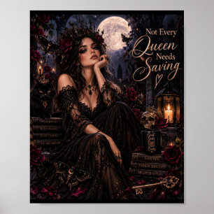 De Middernacht Koningin - Fantasie Gotische Kunst Poster