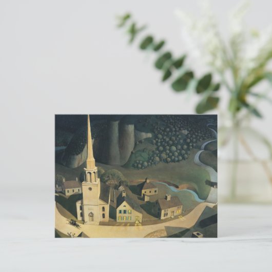De middernacht van Paul Revere door Grant Wood Briefkaart (Staand voorkant)