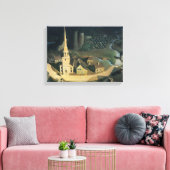 De middernacht van Paul Revere door Grant Wood Canvas Afdruk