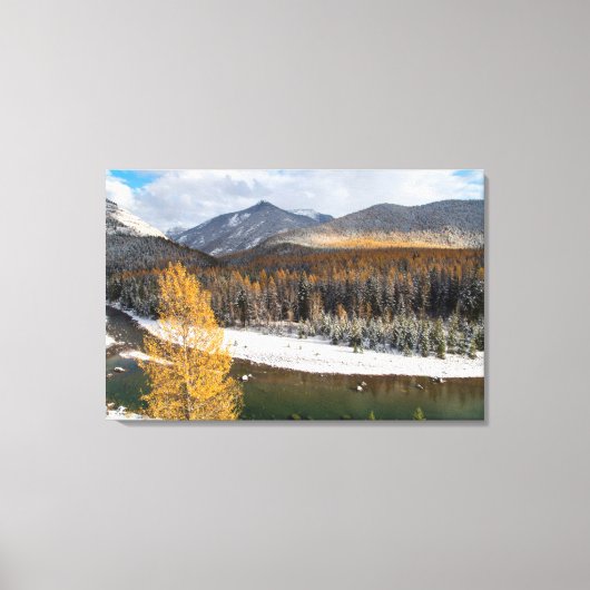 De Middle Fork van de Flathead River Canvas Afdruk (Voorkant)