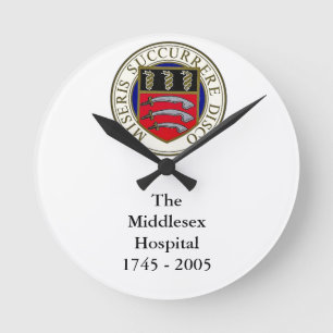 De Middlesex-ziekenhuisklok met de formulering Ronde Klok