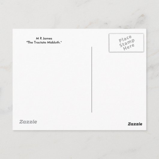 De Middoth van Tractate Briefkaart (Achterkant)