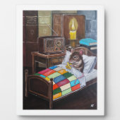 De Midnight Broadcast Schilderij van Alfred Fox Fotoplaat (Voorkant)