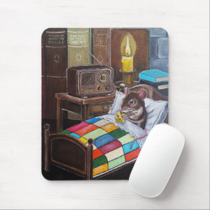 De Midnight Broadcast Schilderij van Alfred Fox Muismat