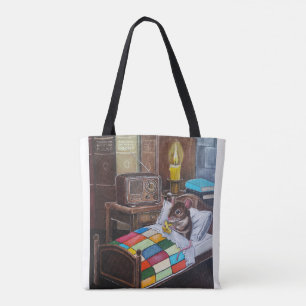 De Midnight Broadcast Schilderij van Alfred Fox Tote Bag