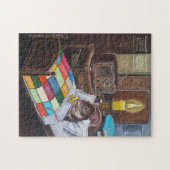De Midnight Broadcast-schildering van Alfred Fox Legpuzzel (Horizontaal)