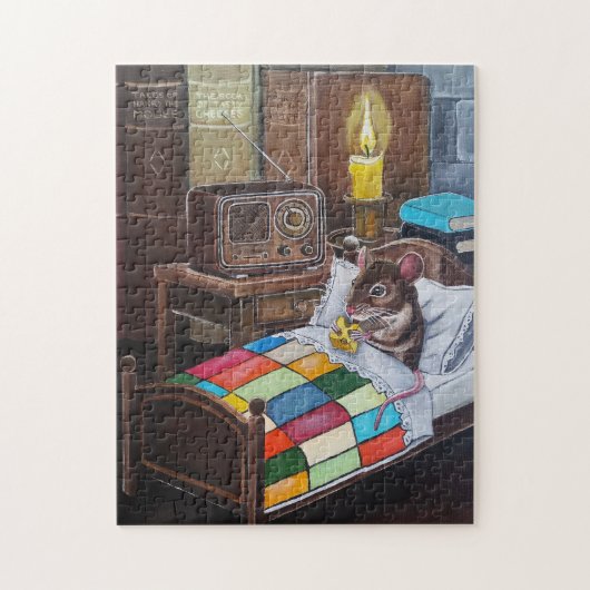 De Midnight Broadcast-schildering van Alfred Fox Legpuzzel (Verticaal)