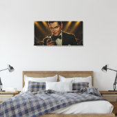 De Midnight Crooner uitgerekt canvas Afdruk (Insitu (Slaapkamer))