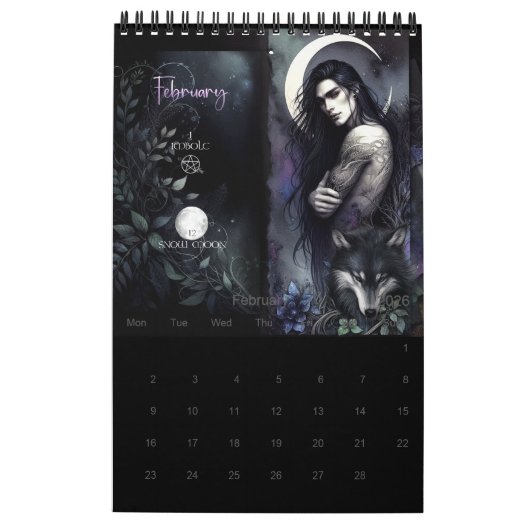 De Midnight Garden 2025 heidense kalender (Feb 2026)