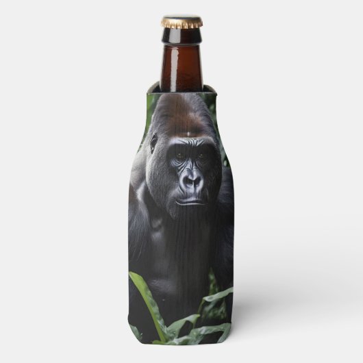 De Midnight Gorilla King: Monarch van het bos Flesjeskoeler (Fles Voorkant)