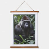 De Midnight Gorilla King: Monarch van het bos Hangend Wandkleed (Voorkant)