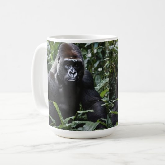 De Midnight Gorilla King: Monarch van het bos Koffiemok (Voorkant links)