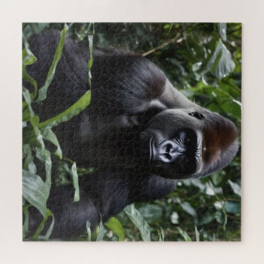 De Midnight Gorilla King: Monarch van het bos Legpuzzel (Horizontaal)