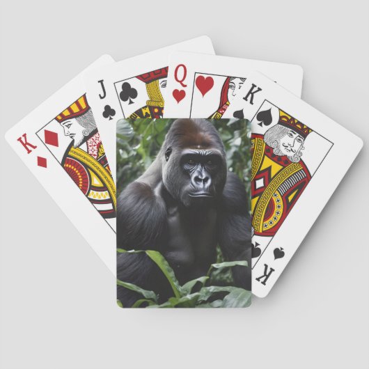 De Midnight Gorilla King: Monarch van het bos Pokerkaarten (Achterkant)