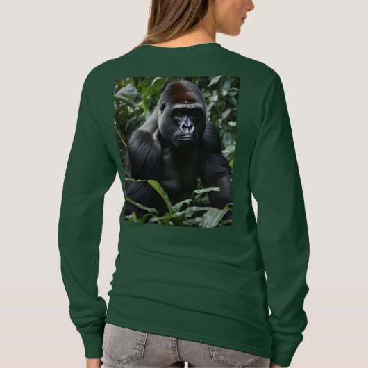 De Midnight Gorilla King: Monarch van het bos T-shirt (Achterkant)