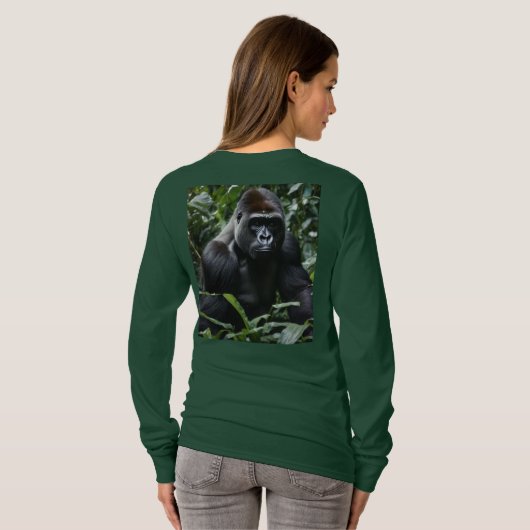 De Midnight Gorilla King: Monarch van het bos T-shirt (Achterkant volledig)