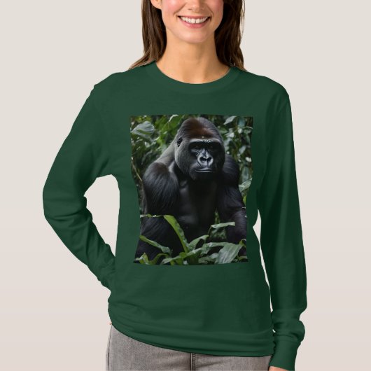 De Midnight Gorilla King: Monarch van het bos T-shirt (Voorkant)